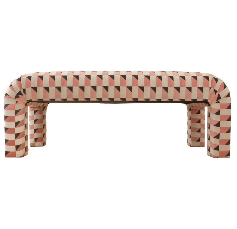 Patterned bench shared in the meeting